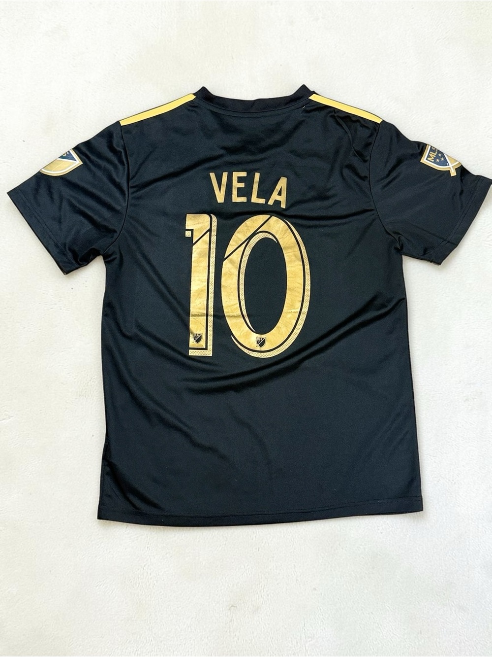 adidas LAFC Vela #10 Men's Black & Gold Soccer Jersey